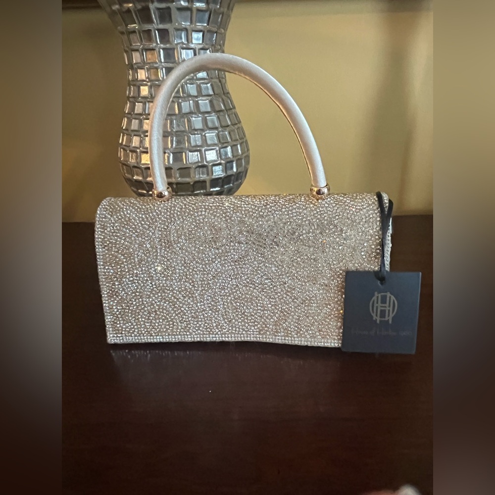 House of Harlow 1960 Gold Beaded Chain Bag NWT